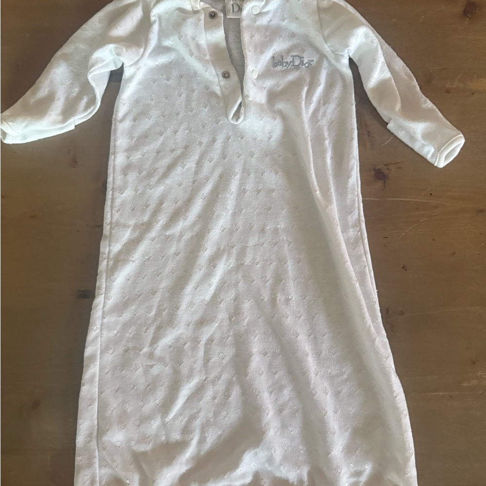 Dior White Nightgown Classic Pajamas